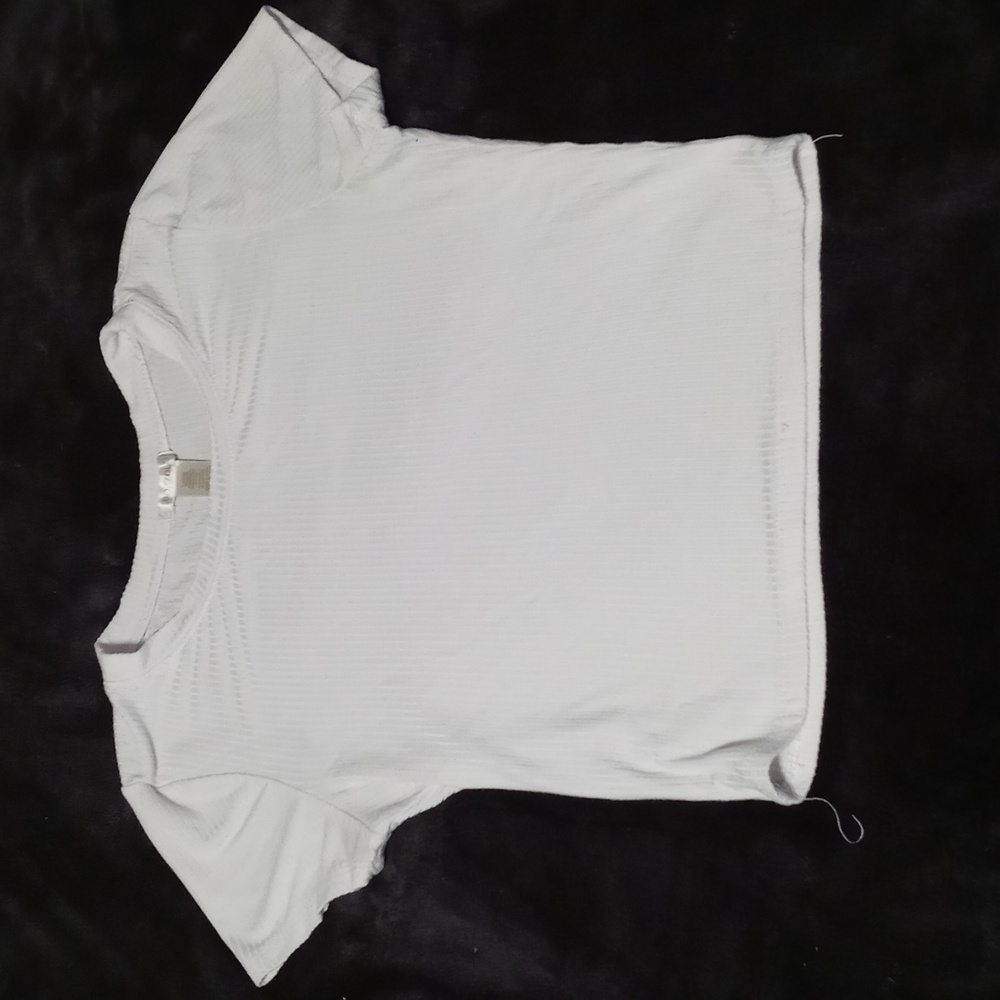 White ribbed top